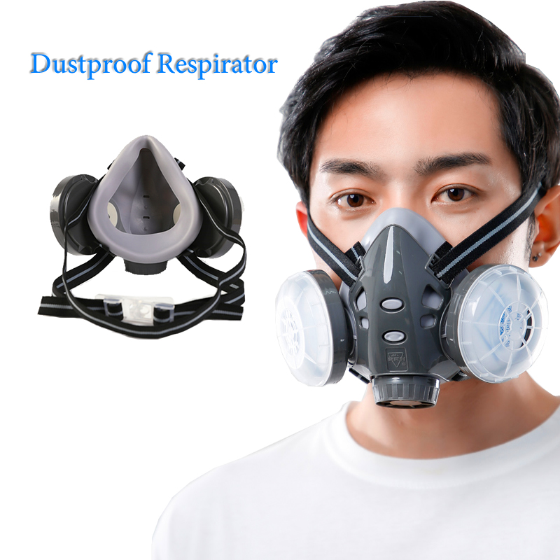 Respirator Half Face - Half Face Dust Mask Dual Filter