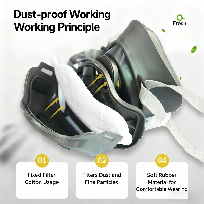 Half Face Dust Mask Dust Respi - Respirator Half Face review and price