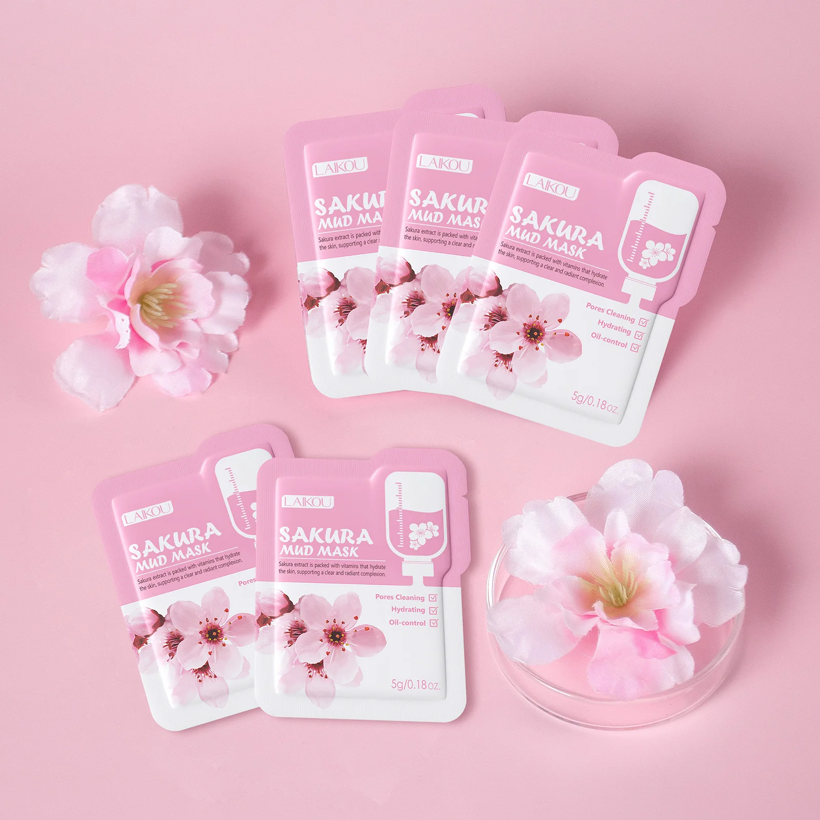 Laikou Sakura Clay Mask Trial  - Dust Mask Construction review and price