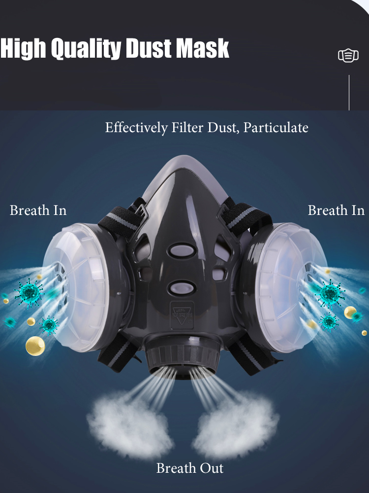 Half Face Dust Mask Dual Filte - Respirator Half Face review and price