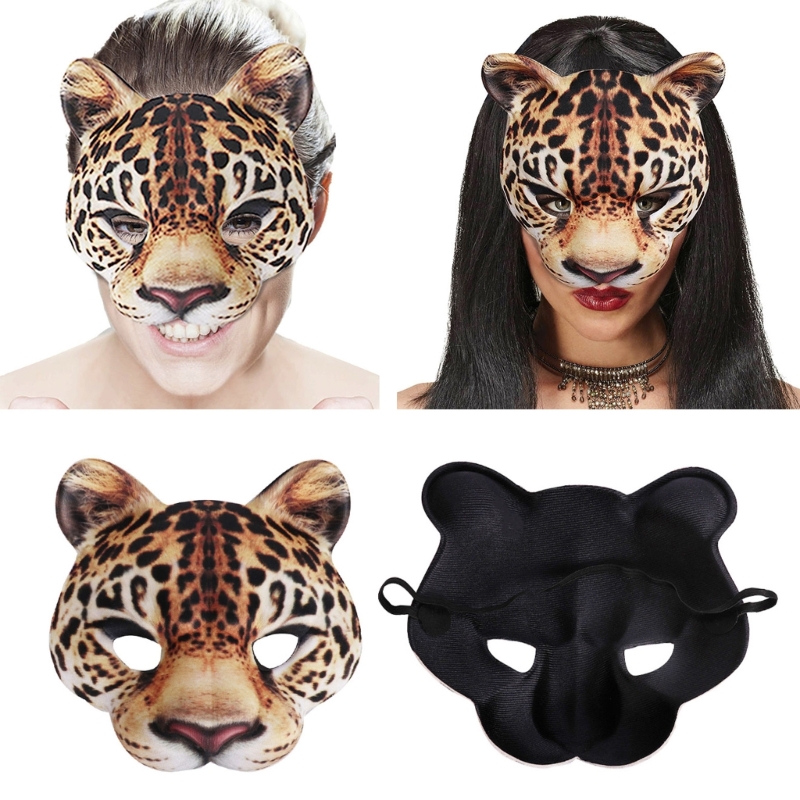 Leopard Mask Party Mask Dress  - Respirator Half Face review and price