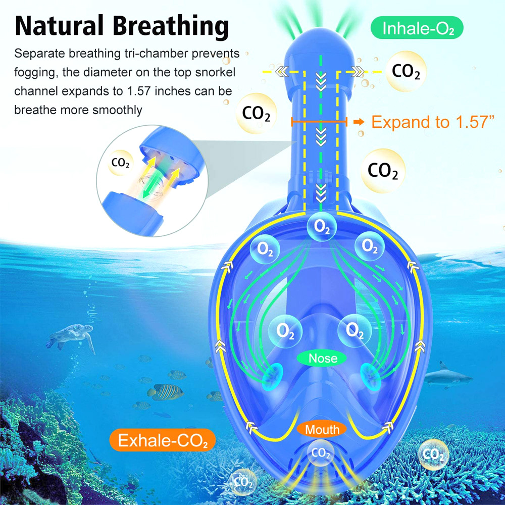 Kids Full Face Snorkel Mask Di - Anti Pollution Mask review and price