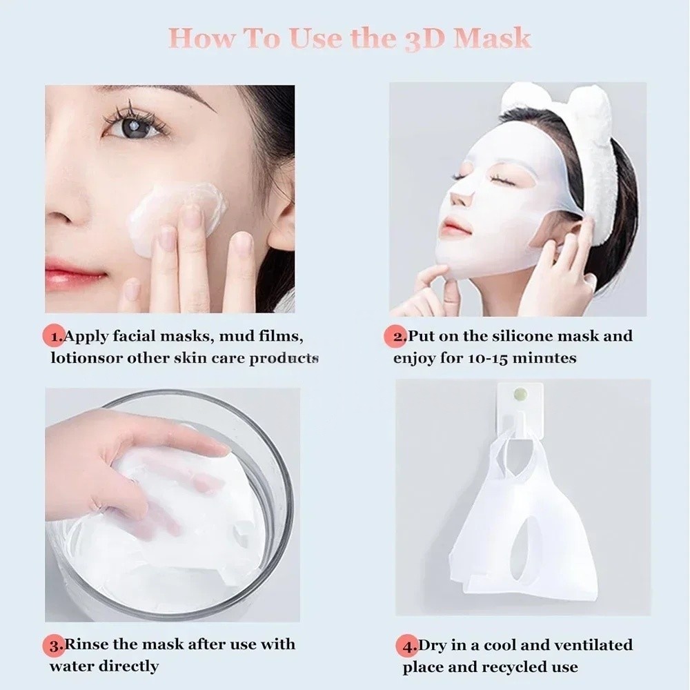 1/2PCS 3D Reusable Wrinkle Smo - Silicone Mask Bracket review and price